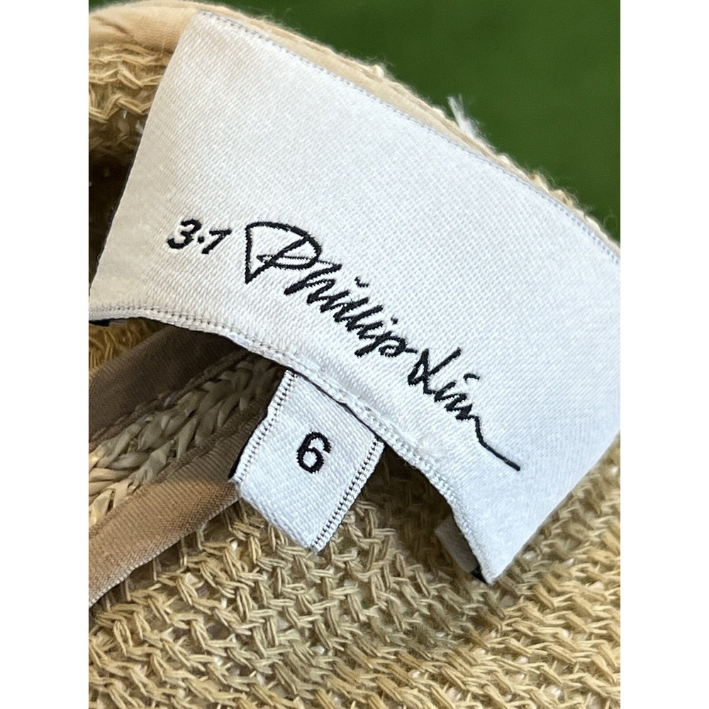 3.1 Phillip Lim Dress Women 6 Crochet Knit Fringe Straw Tan Natural Lyst Coastal - Picture 10 of 16